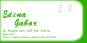 edina gabor business card